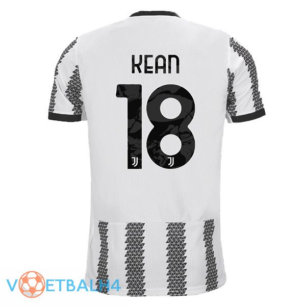 Juventus (KEAN 18) jersey thuis wit zwart 2022/2023