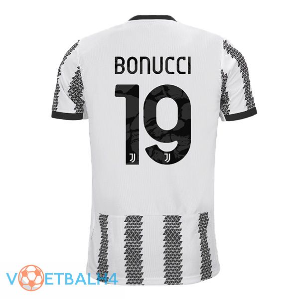 Juventus (BONUCCI 19) jersey thuis wit zwart 2022/2023