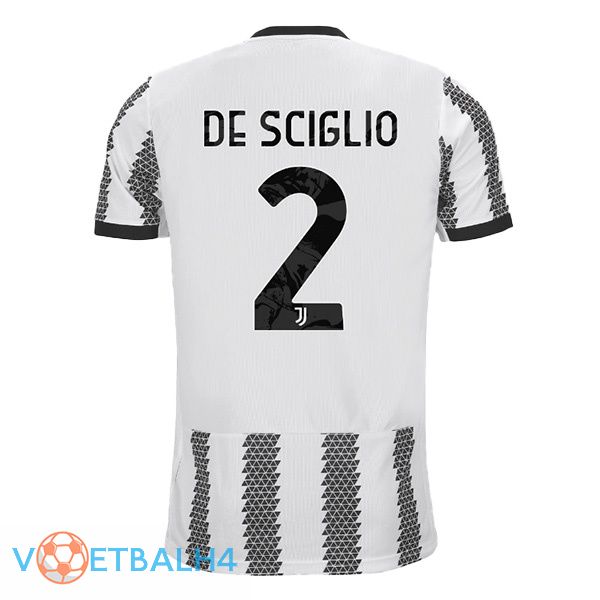 Juventus (DE SCIGLIO 2) jersey thuis wit zwart 2022/2023