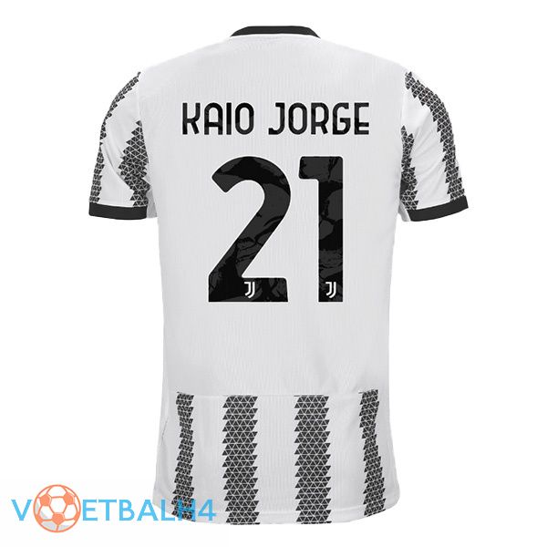 Juventus (KAIO JORGE 21) jersey thuis wit zwart 2022/2023