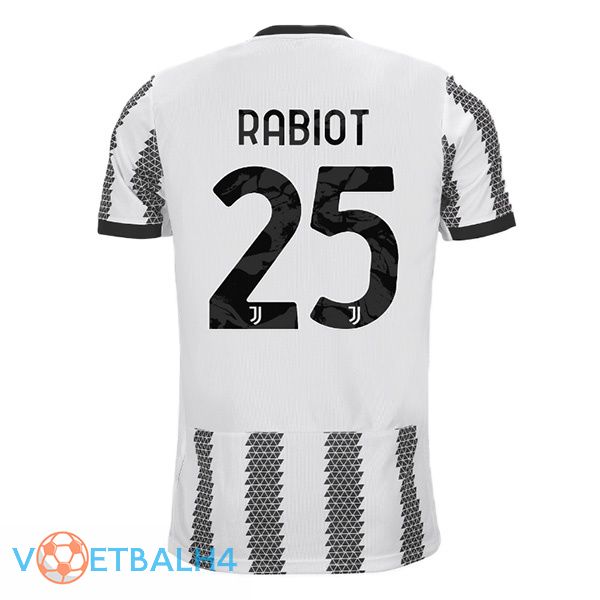 Juventus (RABIOT 25) jersey thuis wit zwart 2022/2023