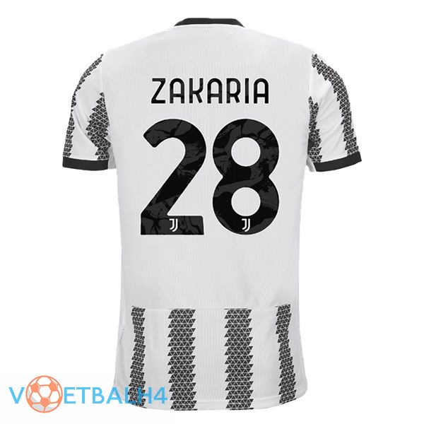 Juventus (ZAKARIA 28) jersey thuis wit zwart 2022/2023