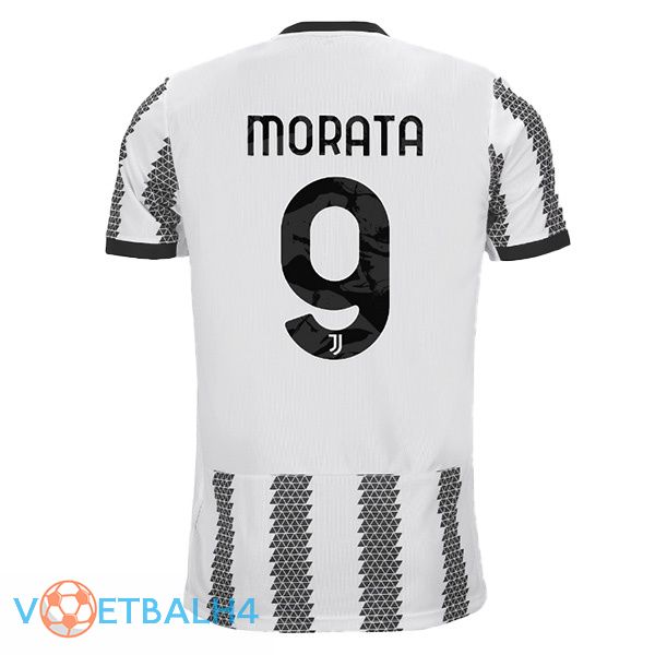 Juventus (MORATA 9) jersey thuis wit zwart 2022/2023