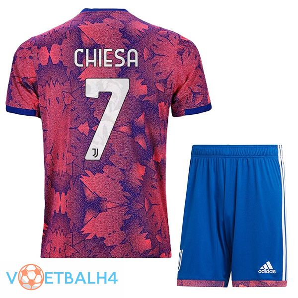 Juventus (CHIESA 7) kinderen voetbal jerseys uit Rose 2022-2023