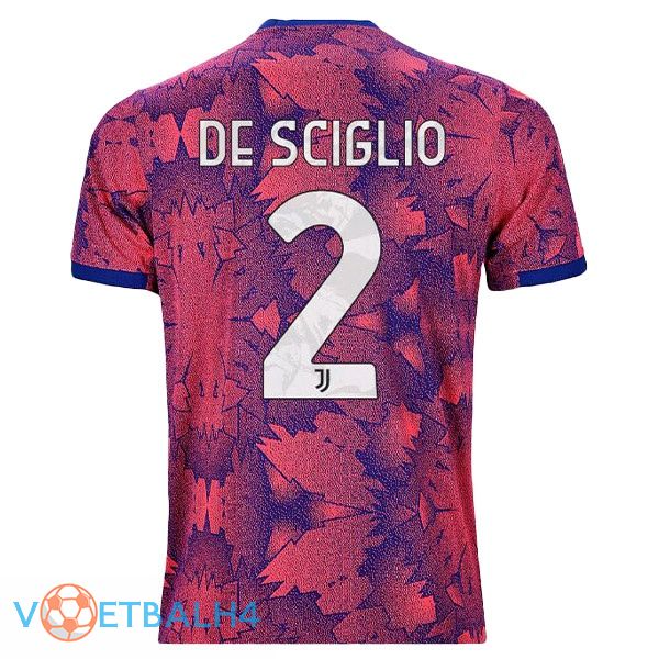 Juventus (DE SCIGLIO 2) voetbal jerseys uit Rose 2022-2023