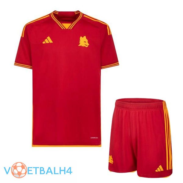 AS Roma kinderen voetbal jersey thuis rood 2023/2024