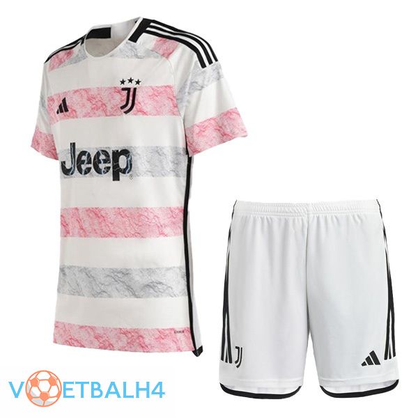 Juventus kinderen voetbal jersey uit wit 2023/2024