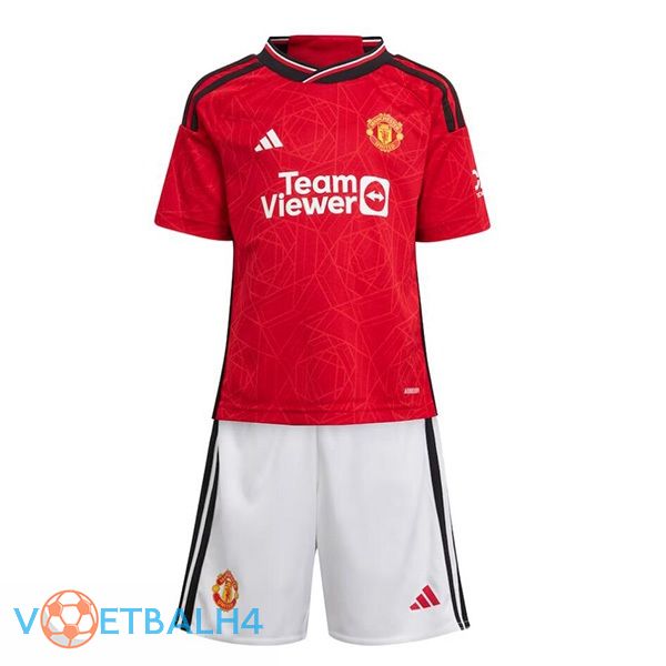 Manchester United kinderen voetbal jersey thuis rood 2023/2024