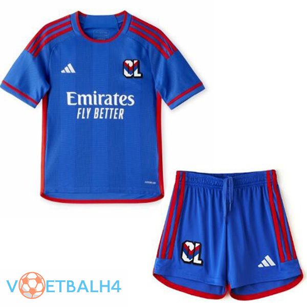 Lyon OL kinderen uit voetbal jersey blauw 2023/2024