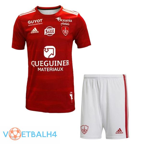 Stade Brestois kinderen thuis voetbal jersey rood 2023/2024