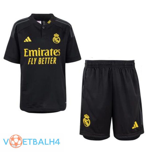 Real Madrid kinderen derde voetbal jersey zwart 2023/2024