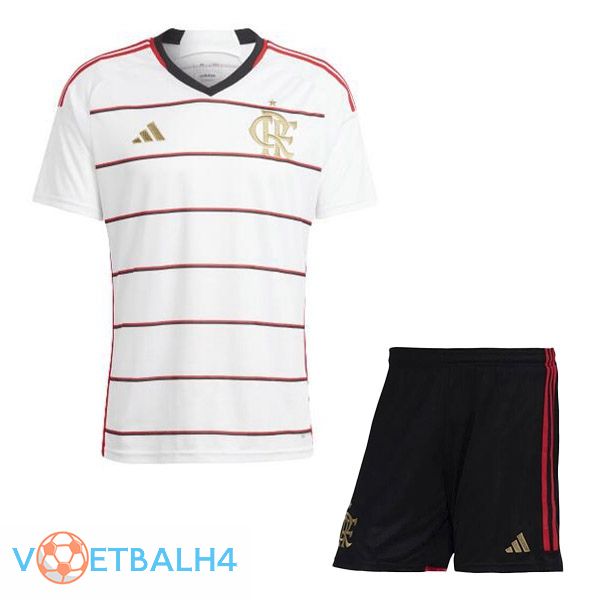 Flamengo kinderen voetbal jersey uit wit 2023/2024