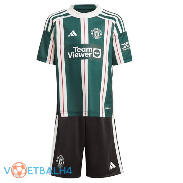 Manchester United kinderen uit voetbal jersey groente 2023/2024