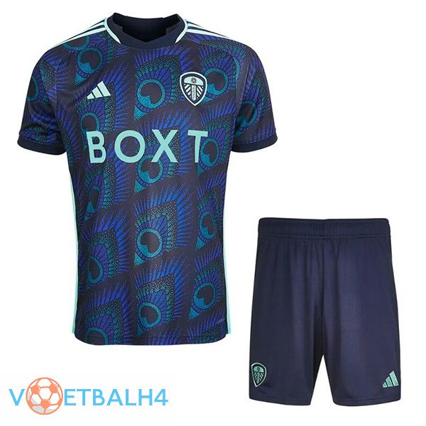 Leeds United kinderen uit voetbal jersey blauw 2023/2024