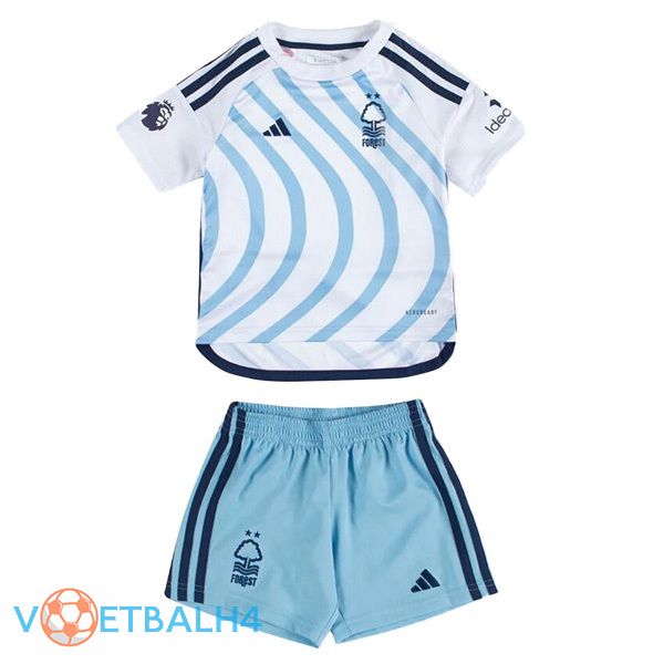 Nottingham Forest kinderen uit voetbal jersey blauw wit 2023/2024