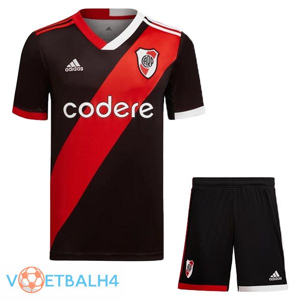 River Plate kinderen voetbal jersey derde zwart rood 2023/2024