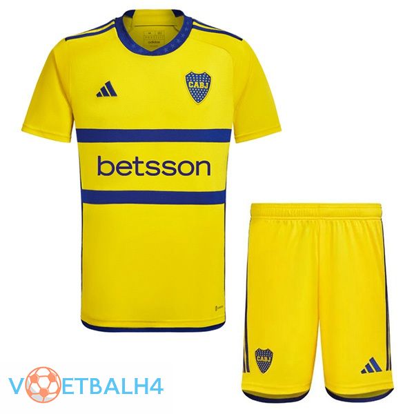 Boca Juniors kinderen voetbal jersey uit geel 2023/2024