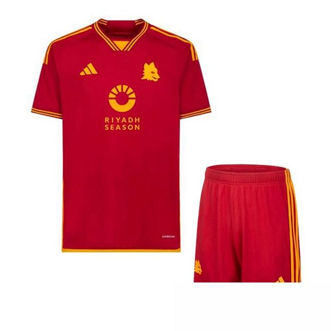 AS Roma kinderen RIYADH SEASON voetbal jersey thuis rood 2023/2024