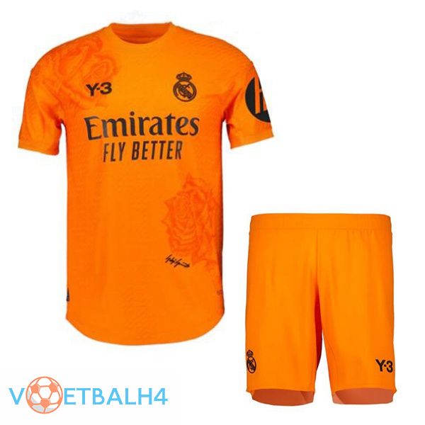 Real Madrid kinderen doelman voetbal jersey oranje 2023/2024