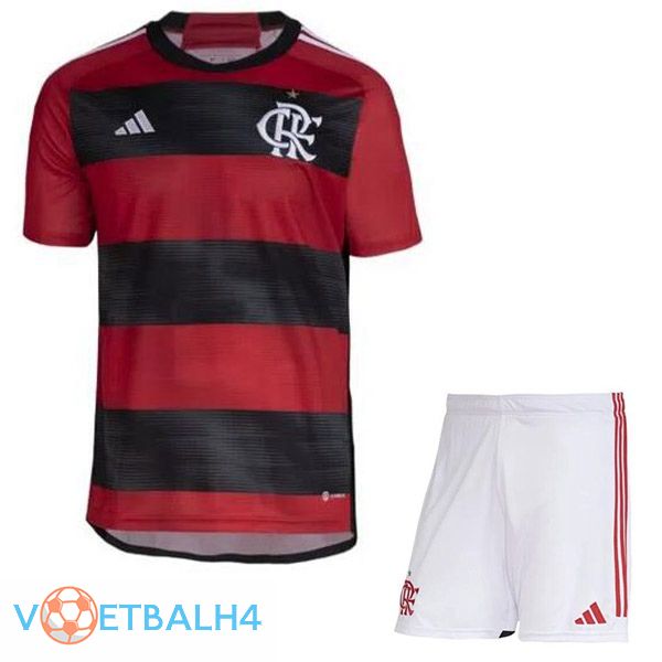 Flamengo kinderen voetbal jersey thuis rood 2023/2024