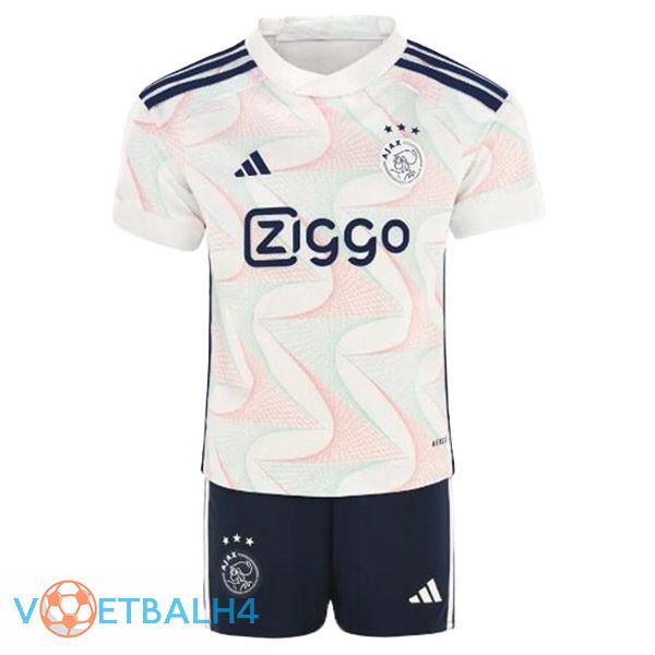 AFC Ajax kinderen voetbal jersey uit wit 2023/2024