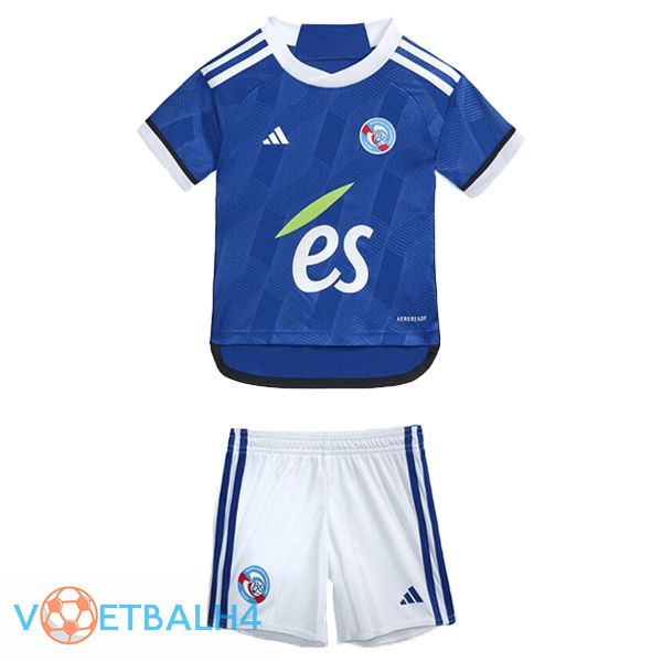 RC Strasbourg Alsace kinderen voetbal jersey thuis blauw 2023/2024