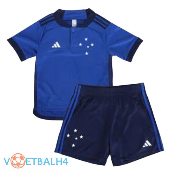 Cruzeiro EC kinderen voetbal jersey thuis blauw 2023/2024