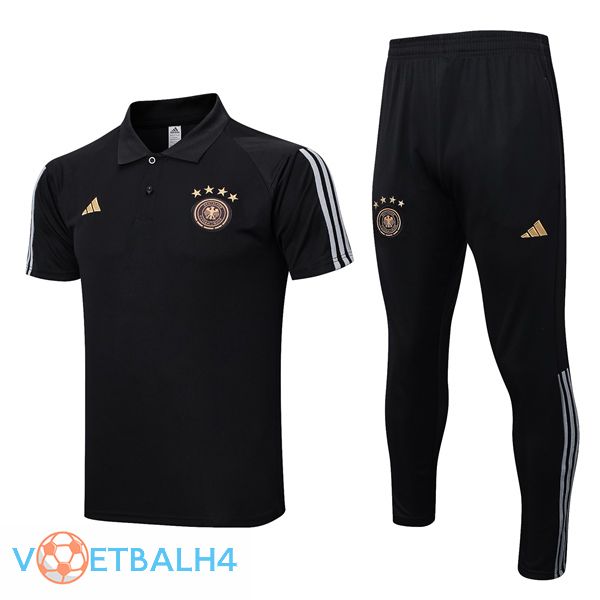 Duitsland voetbal Polo + broek zwart 2023/2024