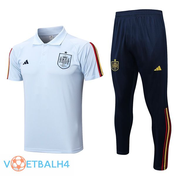 Spanje voetbal Polo + broek blauw 2023/2024