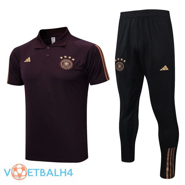 Duitsland voetbal Polo + broek bruin 2023/2024