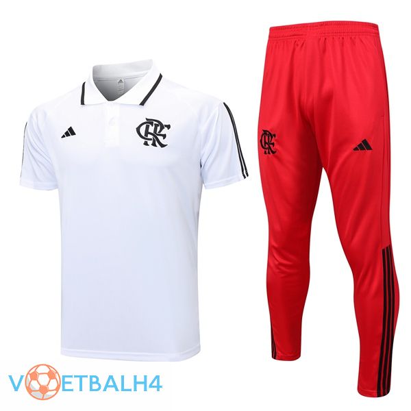 Flamengo voetbal Polo + broek wit 2023/2024