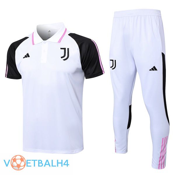 Juventus voetbal Polo + broek wit 2023/2024