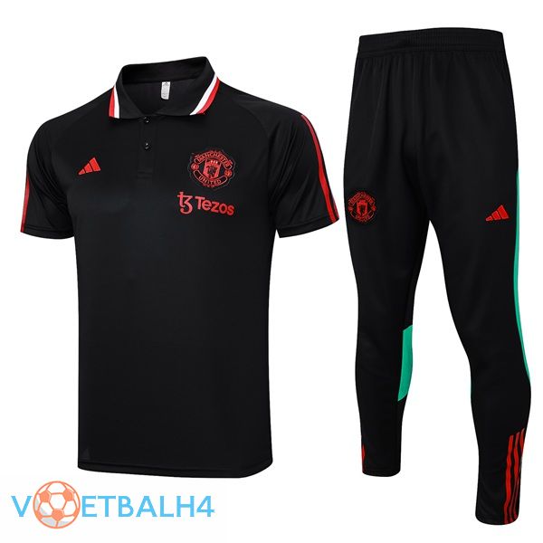 Manchester United voetbal Polo + broek zwart 2023/2024