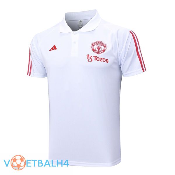 Manchester United voetbal Polo wit 2023/2024