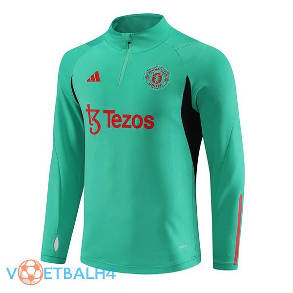 Manchester United Training Sweatshirt groente 2023/2024