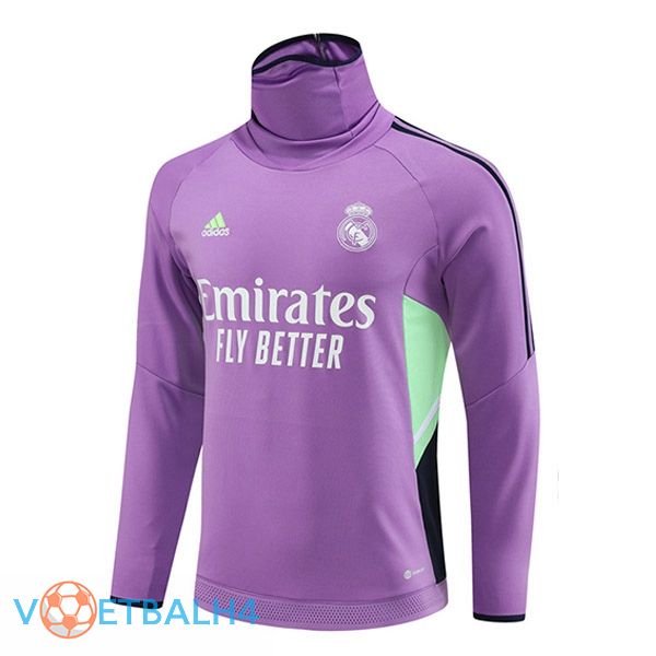 Real Madrid High collar Training Sweatshirt paars 2023/2024