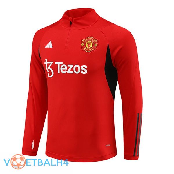 Manchester United Training Sweatshirt rood 2023/2024