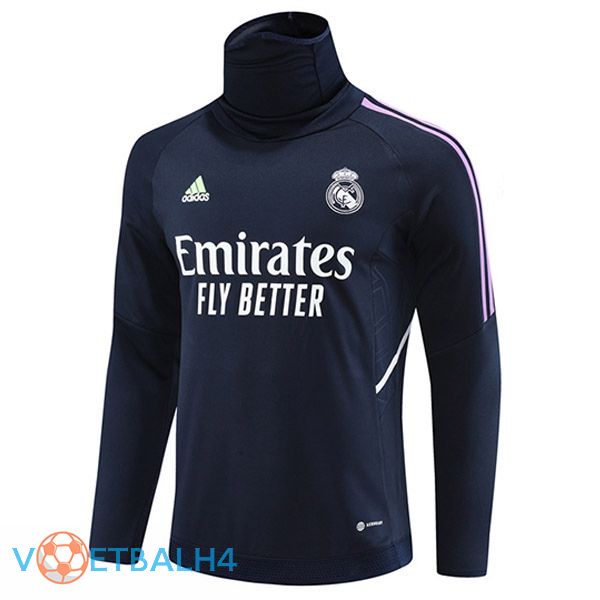 Real Madrid High collar Training Sweatshirt koninklijk blauw 2023/2024