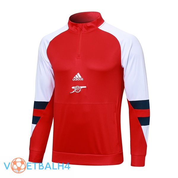 Arsenal Training Sweatshirt rood wit 2023/2024