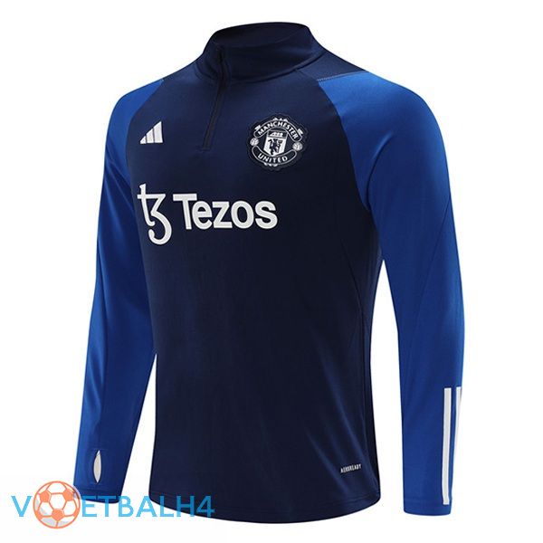 Manchester United Training Sweatshirt blauw 2023/2024