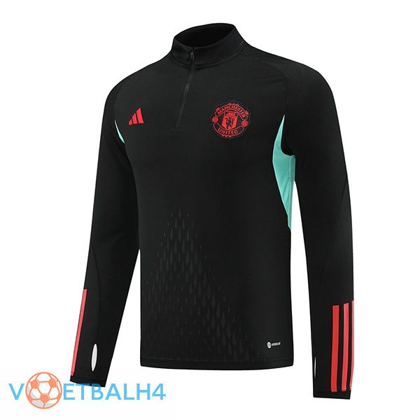 Manchester United Training Sweatshirt zwart 2023/2024