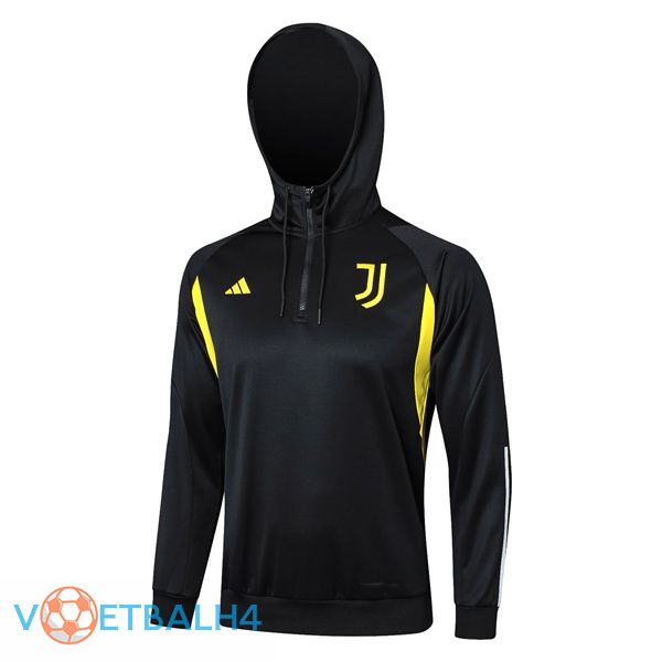 Juventus Training Sweatshirt Hoodie zwart 2023/2024