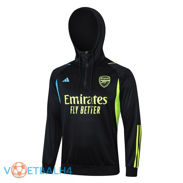 Arsenal Training Sweatshirt Hoodie zwart 2023/2024