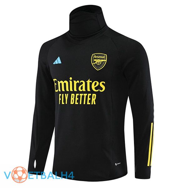 Arsenal High collar Training Sweatshirt zwart 2023/2024