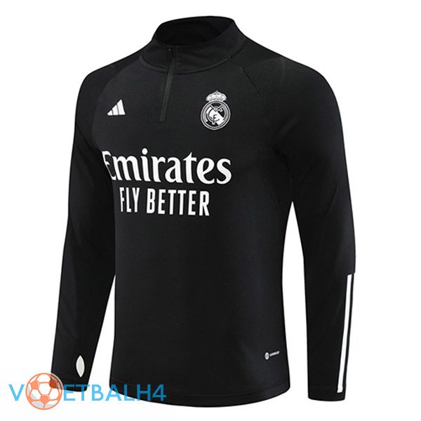 Real Madrid Training Sweatshirt zwart 2023/2024