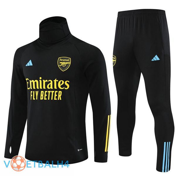 Arsenal High collar trainingspak zwart 2023/2024