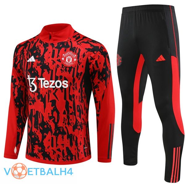 Manchester United trainingspak rood zwart 2023/2024