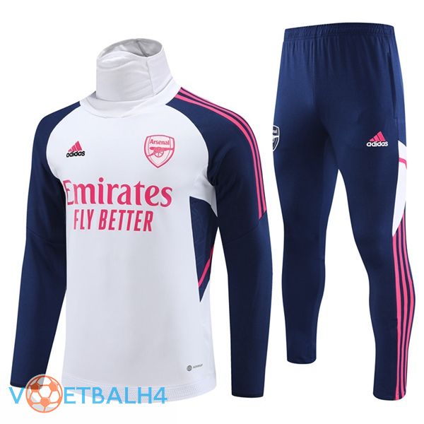 Arsenal High collar trainingspak wit 2023/2024