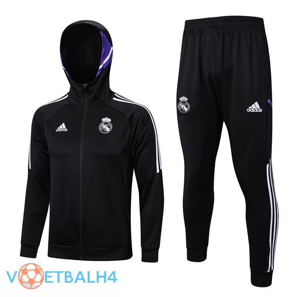 Real Madrid trainingspak Hoodie zwart 2023/2024