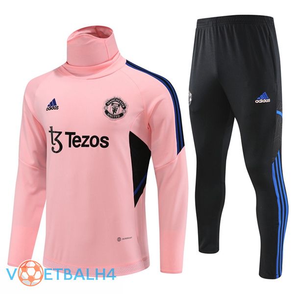 Manchester United High collar trainingspak roze 2023/2024